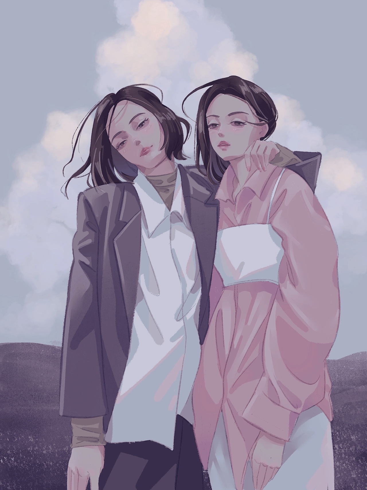 GIRLS | 插画练习（图ZMjYxNjM1NTg0） - 创作习作 - 站酷设计师西西xixiyoyoa原创素材 - 站酷ZCOOL
