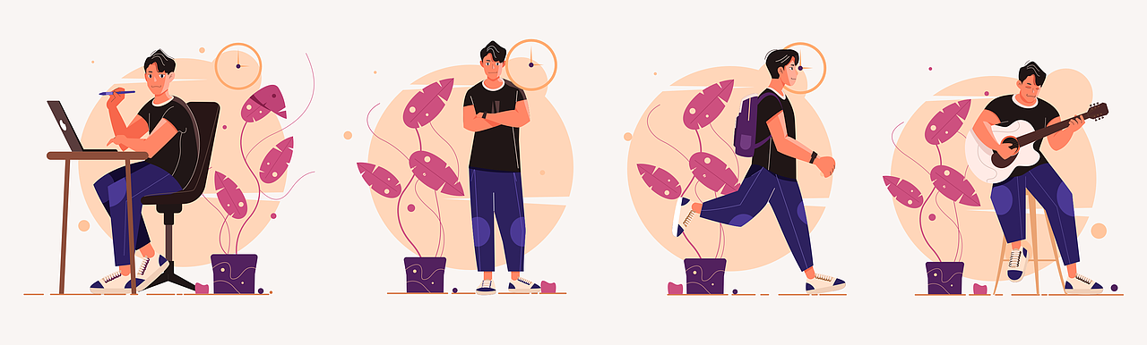 四張自畫像 | 矢量插畫（圖ZMjA4OTk1MTky） - 創(chuàng)作習(xí)作 - 站酷設(shè)計師學(xué)會學(xué)會原創(chuàng)素材 - 站酷ZCOOL