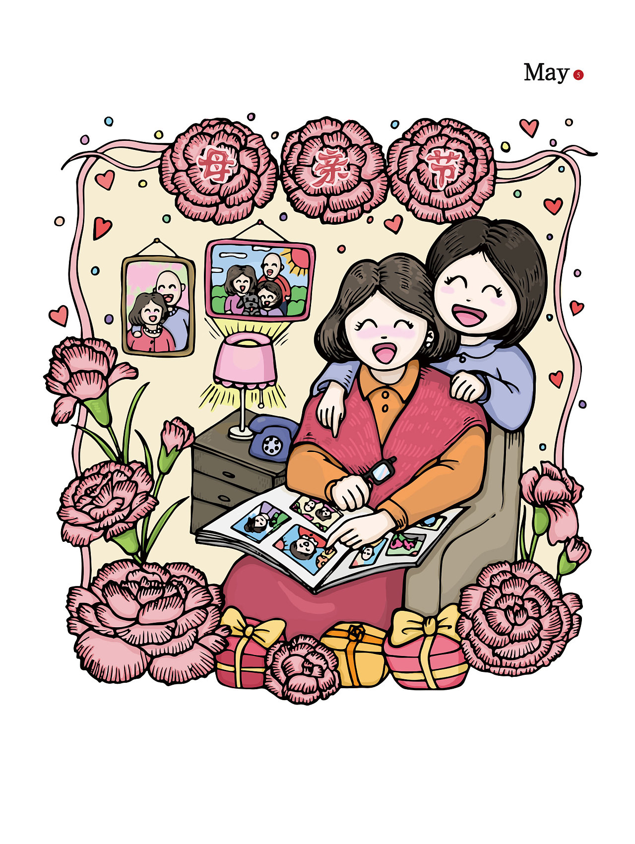 母亲节-四格漫画|动漫|短篇/四格漫画|阿绮天 - 原创作品 - 站酷 (ZCOOL)