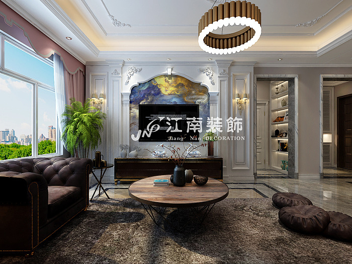 哈尔滨江南装饰公司中海紫玉官邸新古典风格装修效果图