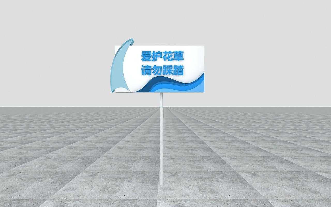 邮轮码头全套导视牌设计3D设计效果图