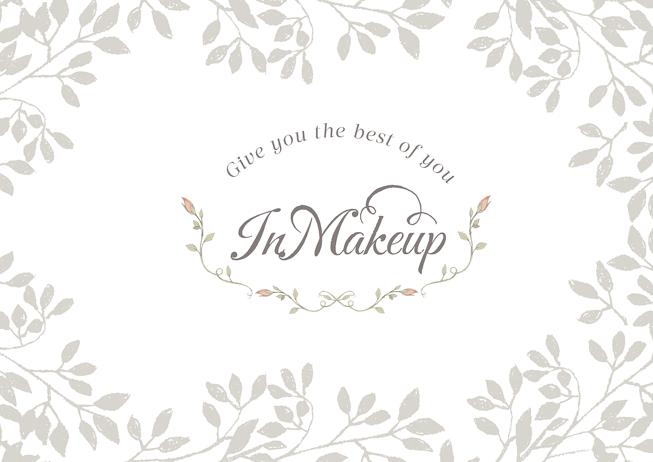 婚礼工作室 【in make up】 标志