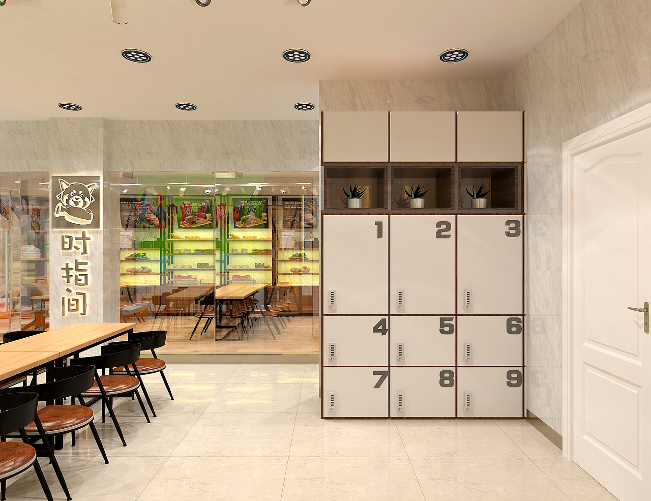 时指间陶艺 陶艺店装修风格动漫主题