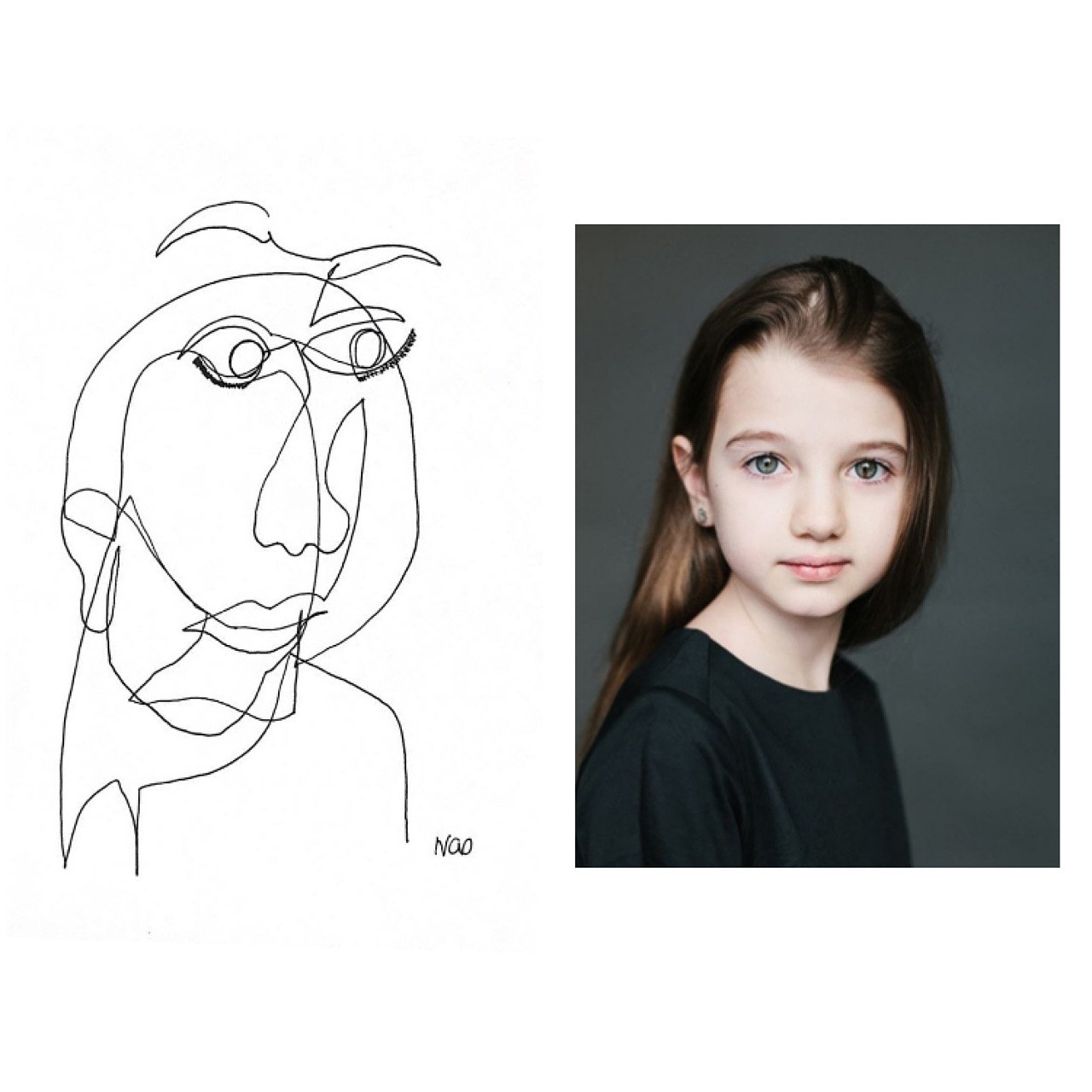 【小女孩】盲画