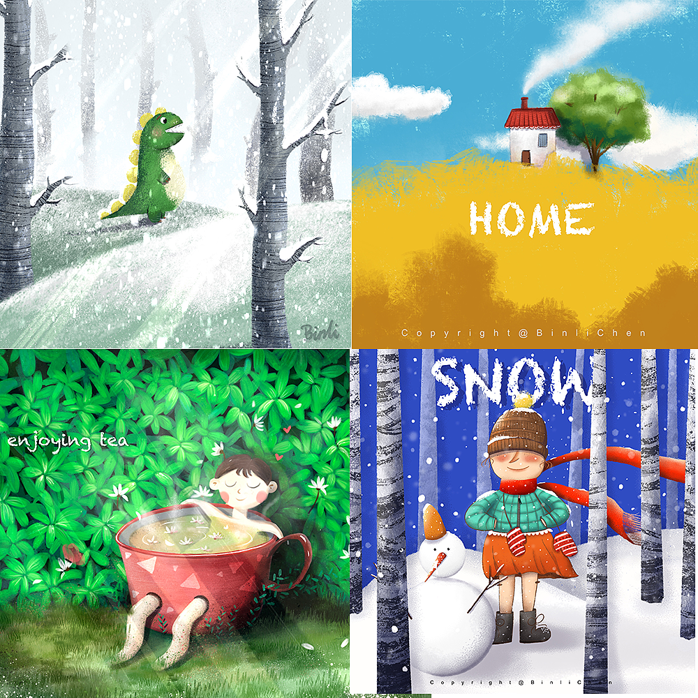 2021儿童插画总结（图ZMjg0MzA1ODQ0） - 儿童插画 - 站酷设计师BinliChen原创素材 - 站酷ZCOOL