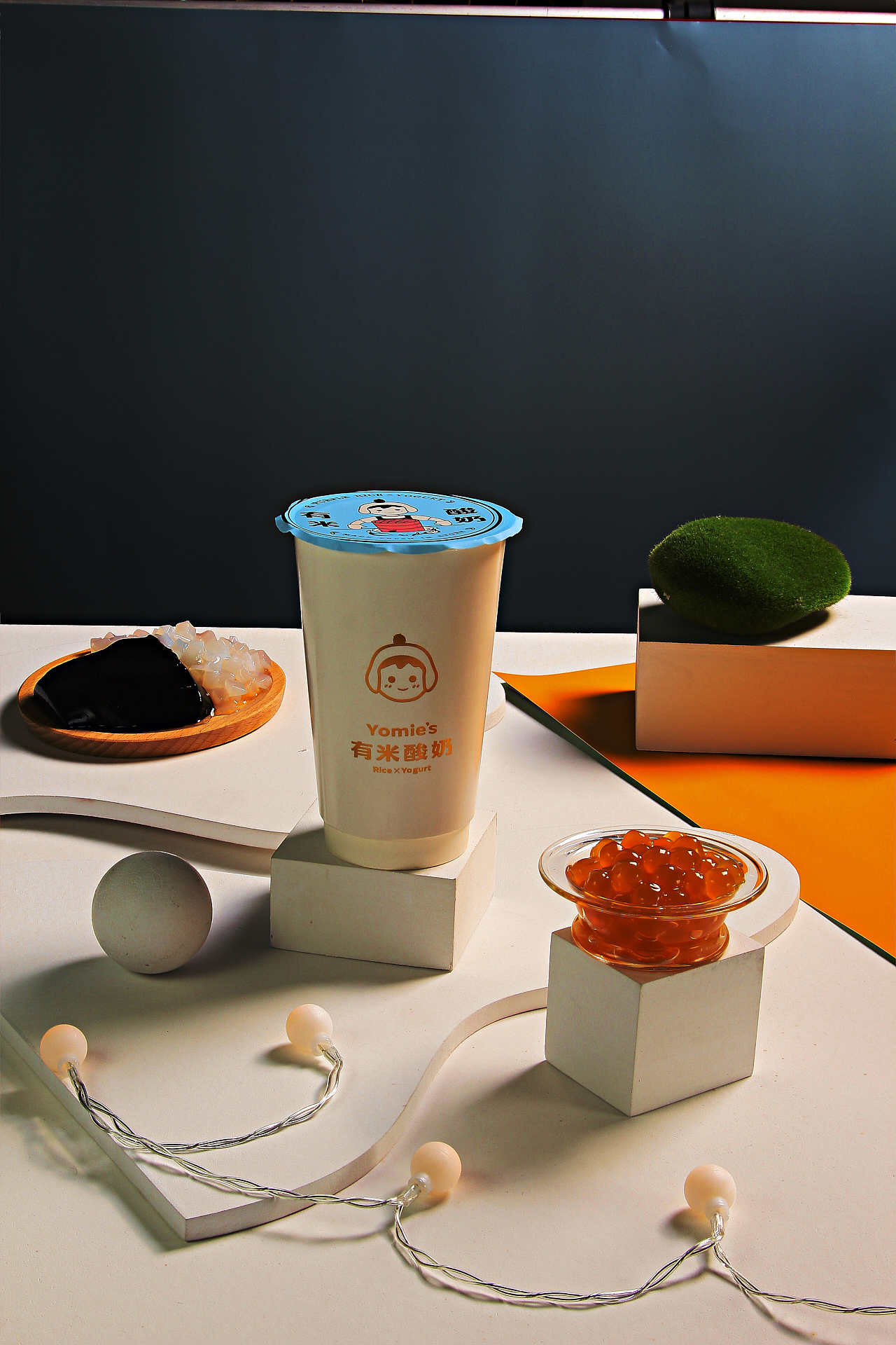 蓝色酸奶摄影,食品饮料拍摄,领邦食品摄影