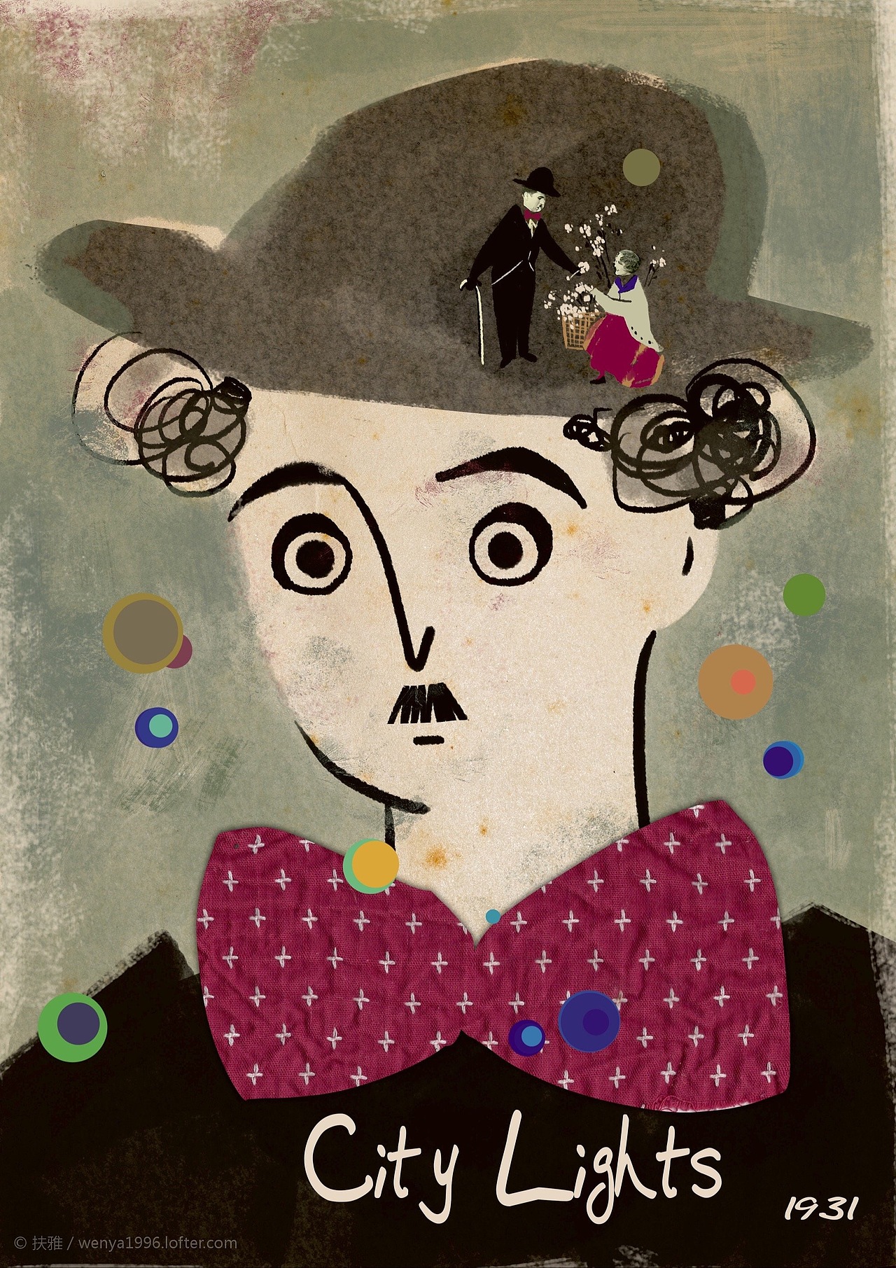 毕设 《老电影》主题插画 及衍生品（图ZMTEzNDYzMjg4） - 商业插画 - 站酷设计师扶雅原创素材 - 站酷ZCOOL