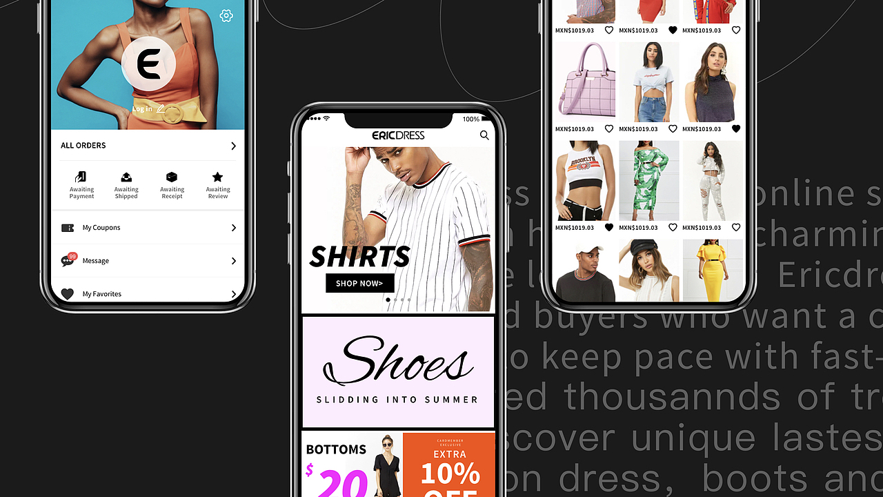 Ericdress(已上线)（图ZMjA5NDEzMzg0） - APP界面 - 站酷设计师四喜犬郎原创素材 - 站酷ZCOOL