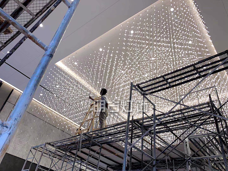 光立方工程灯安装 明古定制