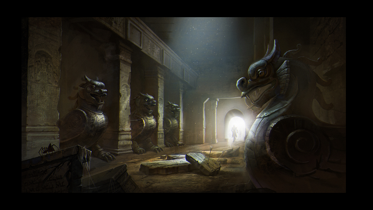 遗迹|插画|游戏原画|鱼咪_原创作品-站酷zcool