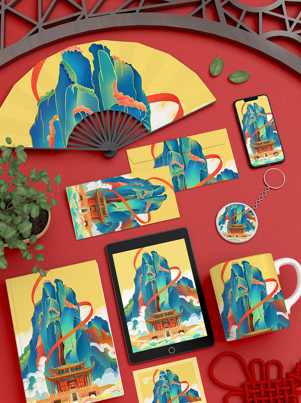 中国传统建筑插画