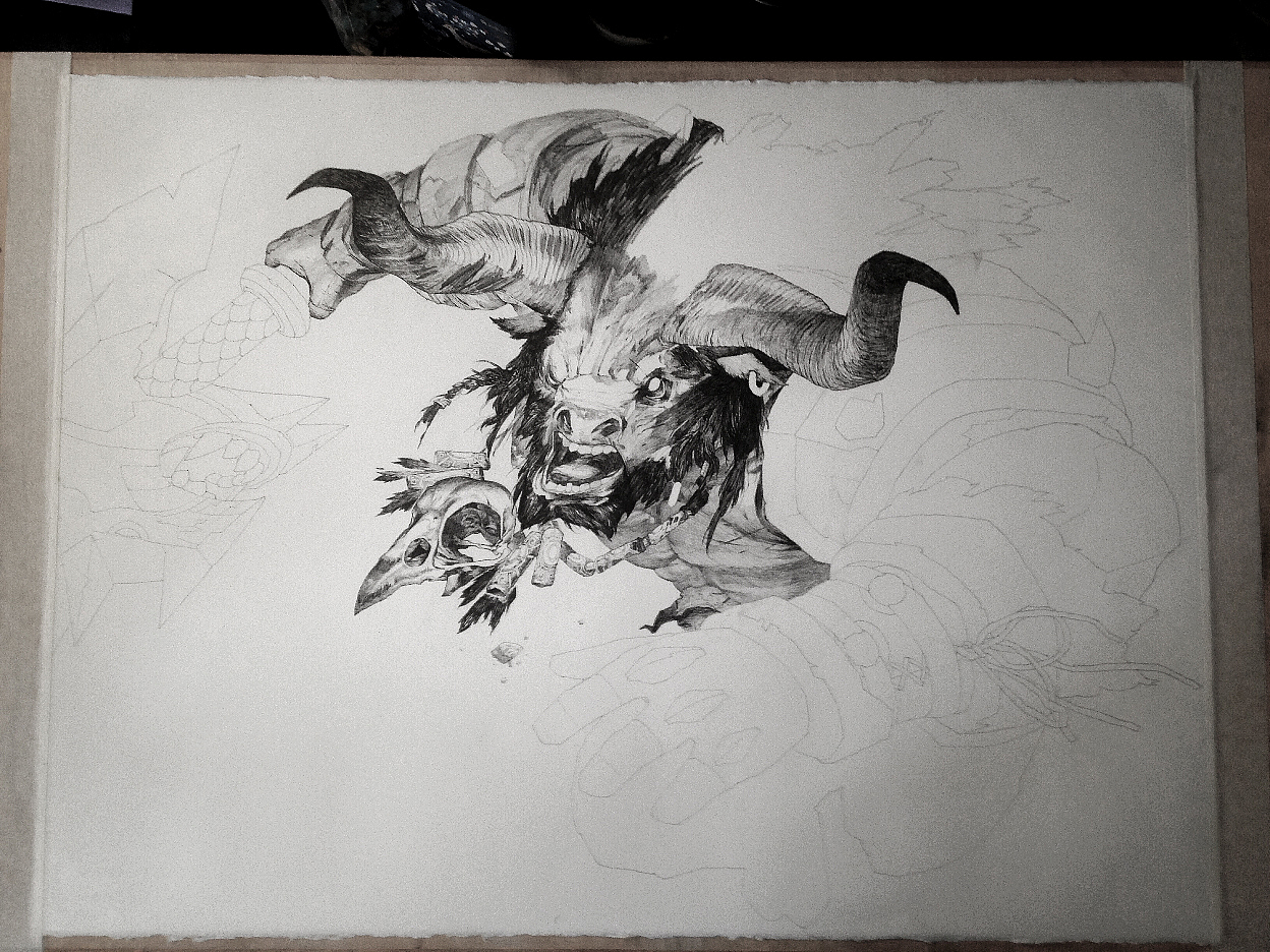 牛头人（图ZNTYyMTUyODA=） - 商业插画 - 站酷设计师矩阵GTR原创素材 - 站酷ZCOOL