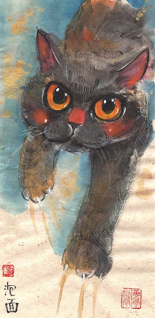 水墨猫咪随笔（图ZOTc3NDA3NzI=） - 绘画 - 站酷设计师还是一碗泡面原创素材 - 站酷ZCOOL