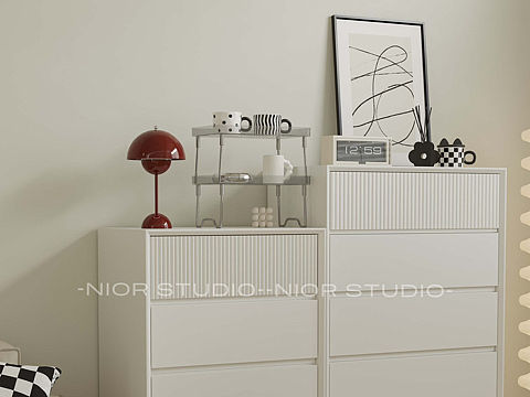 奶油风柜类渲染