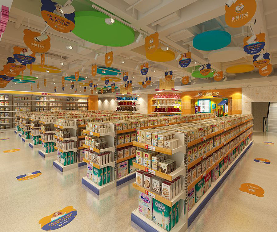 母婴店装修公司—郑州母婴店设计案例效果图赏析
