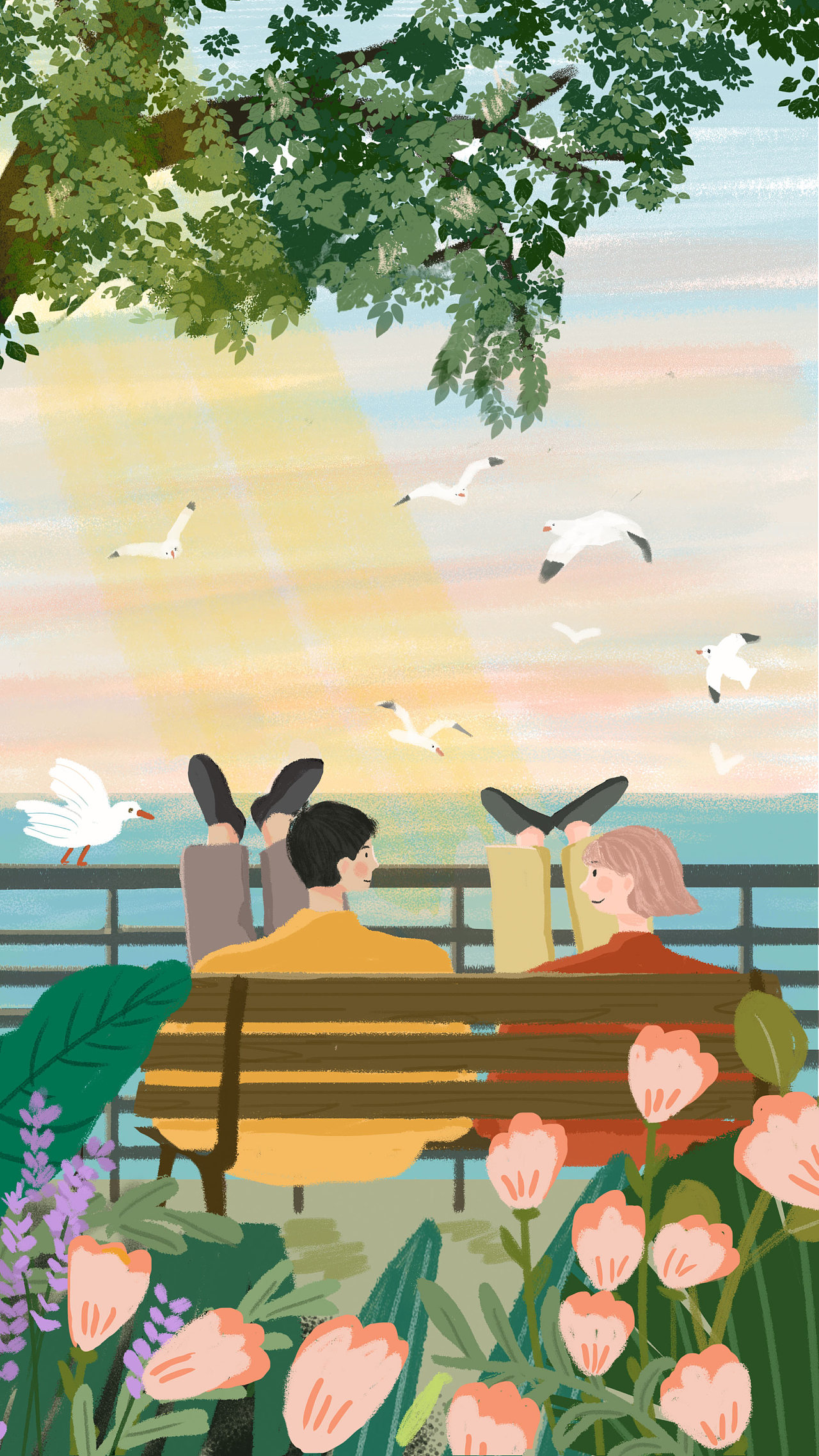 乐划一签——拥抱生活|插画|商业插画|圆圆小圆子 - 原创作品 - 站酷