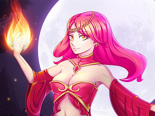 火女（个人主页-ZMzExNjE0ODg=） - 游戏原画 - 站酷设计师爱画画的UI设计师原创素材 - 站酷ZCOOL