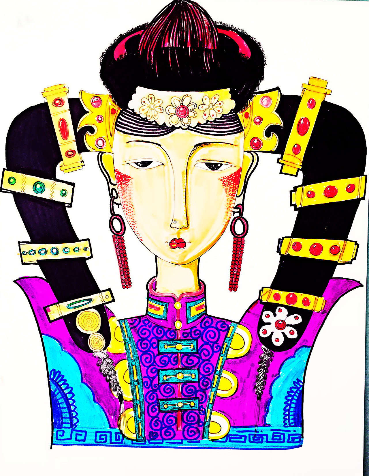 蒙古族插画图片下载-正版图片400151870-摄图网