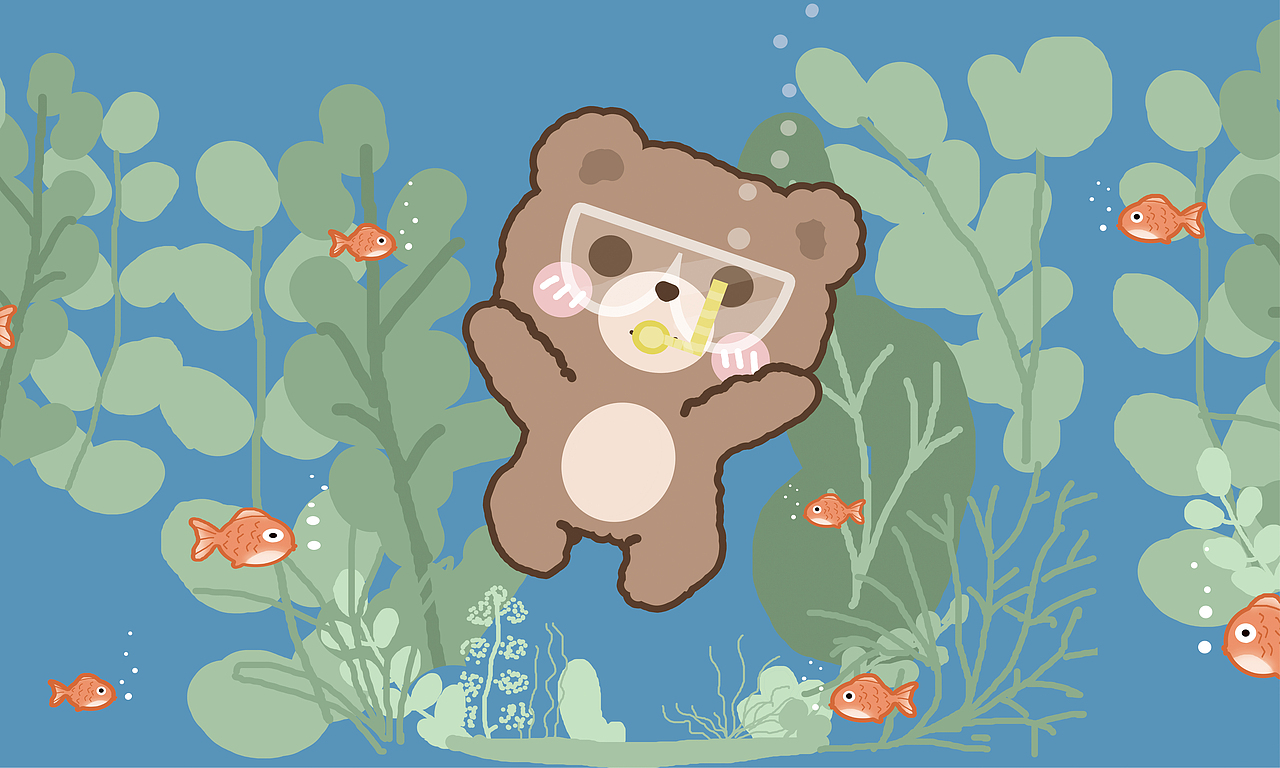 小熊的日常（图ZMjc5OTYzMDE2） - 儿童插画 - 站酷设计师高高想暴富原创素材 - 站酷ZCOOL