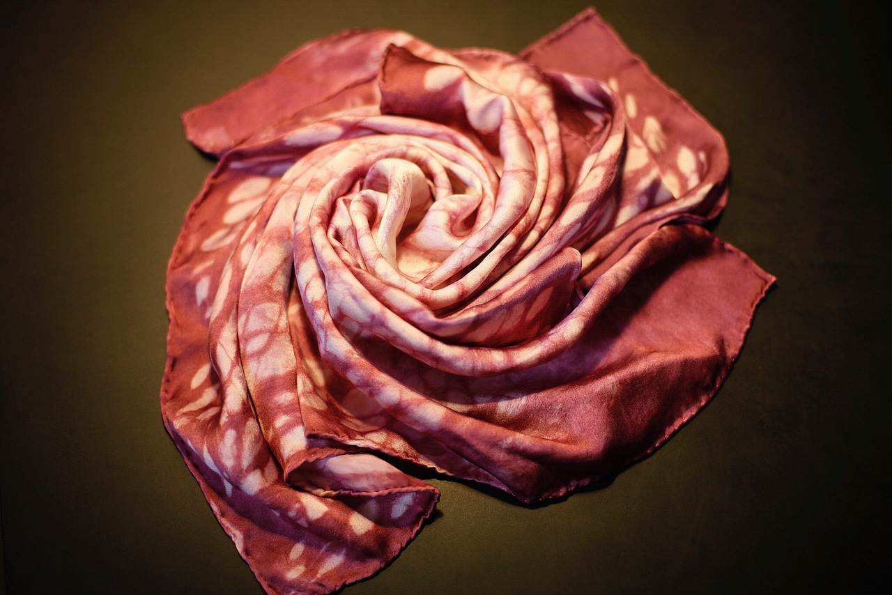 木兮工作室扎染丝巾