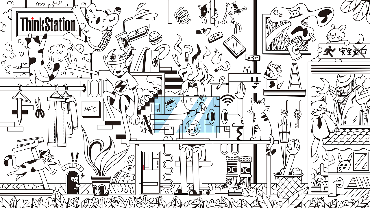 联想创意设计工作站-设计师的一天（图ZMTg4NDAwODMy） - 海报 - 站酷设计师哲与一原创素材 - 站酷ZCOOL