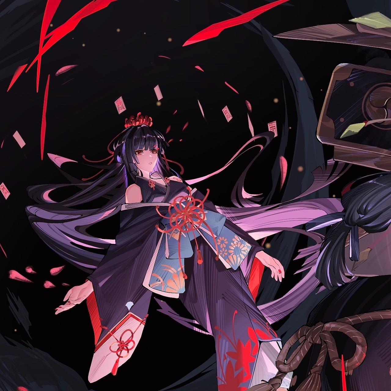 阴阳师彼岸花绘画网易阴阳师手游作品信息创作时间2021/01/21收录收藏