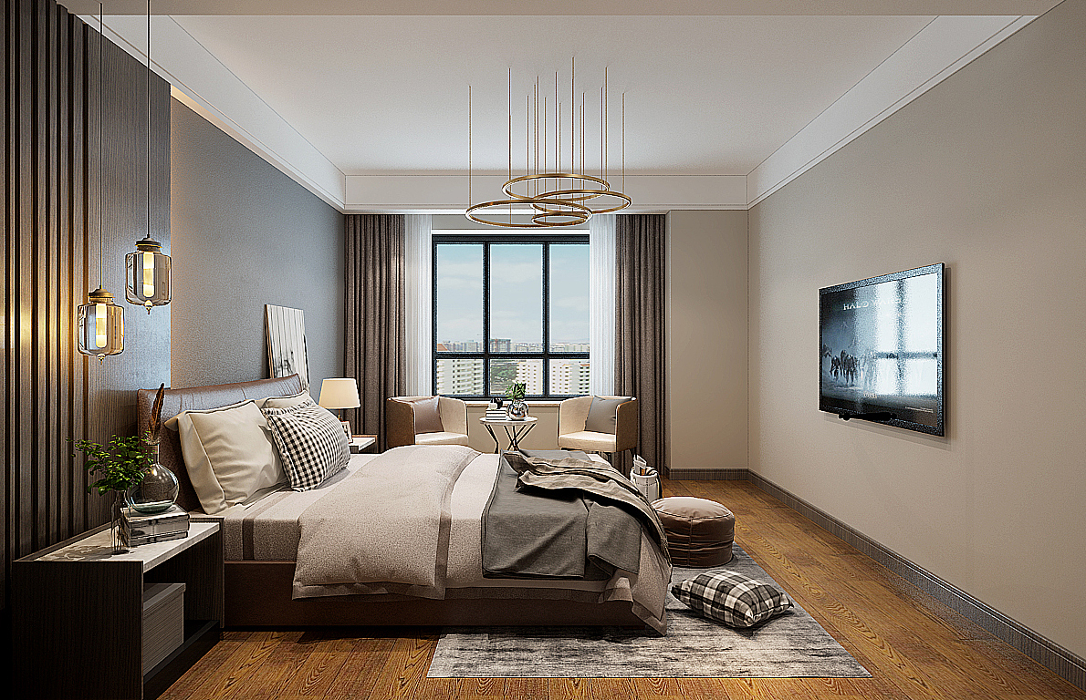 济南行业之巅峰万泰装饰凤凰国际188平现代轻奢风格