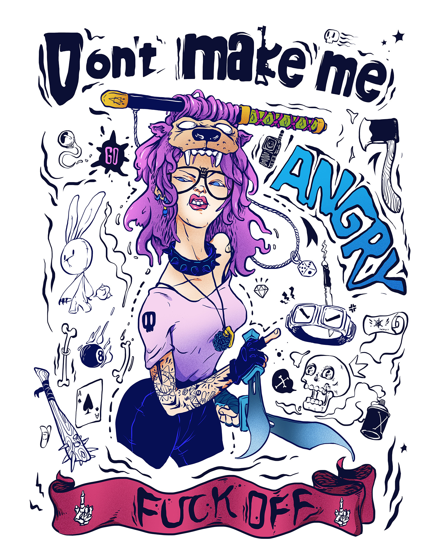 暴力动物|插画|涂鸦/潮流|晓前 - 原创作品 - 站酷 (zcool)