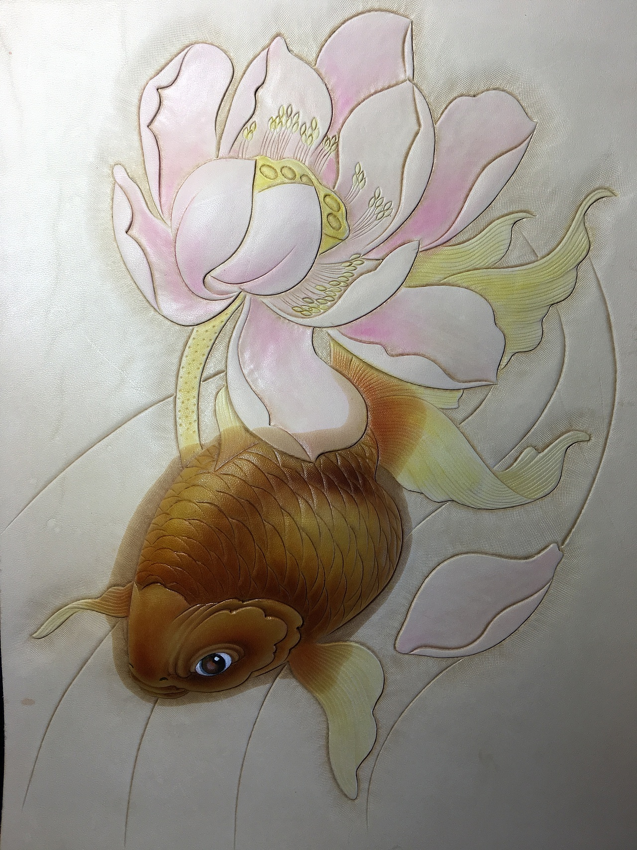 皮雕画—美丽的金鱼（图ZMTQxMzM1OTUy） - 工艺品设计 - 站酷设计师斑寅原创素材 - 站酷ZCOOL