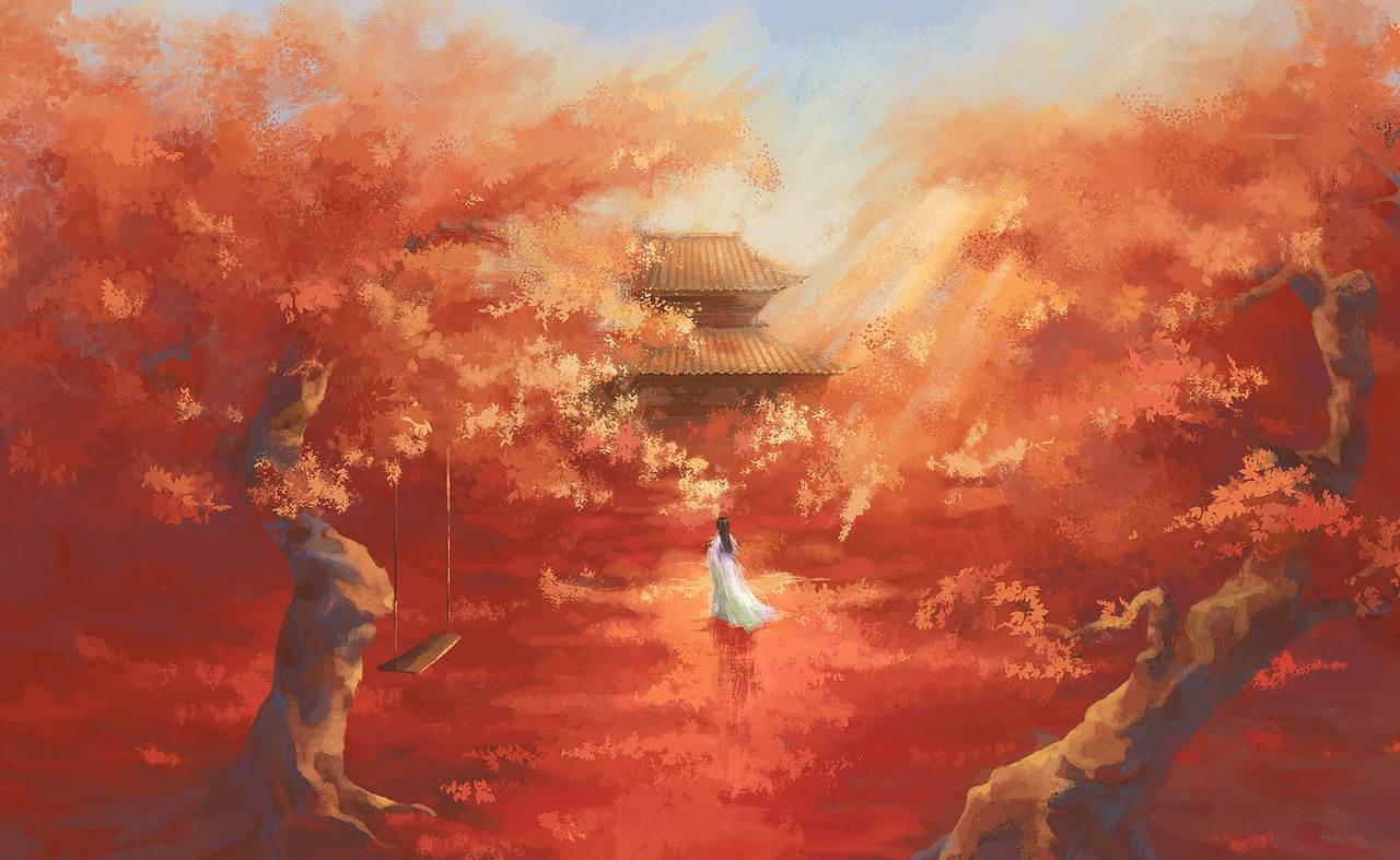 凤凰林（图ZMzQ5NDAzOTk2） - 商业插画 - 站酷设计师牧之的插画原创素材 - 站酷ZCOOL