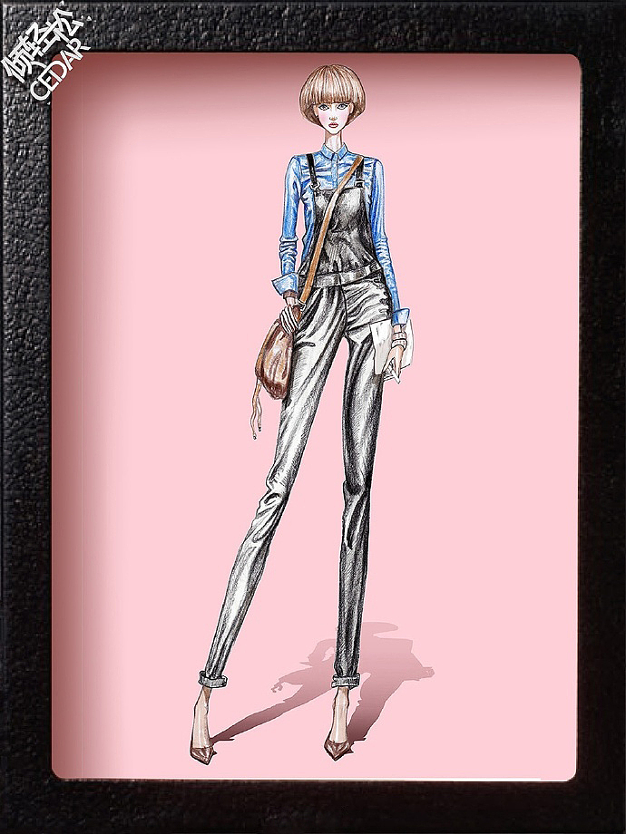 服装插画（图ZMzE0ODcxMjQ=） - 休闲/流行服饰 - 站酷设计师倾轻松原创素材 - 站酷ZCOOL