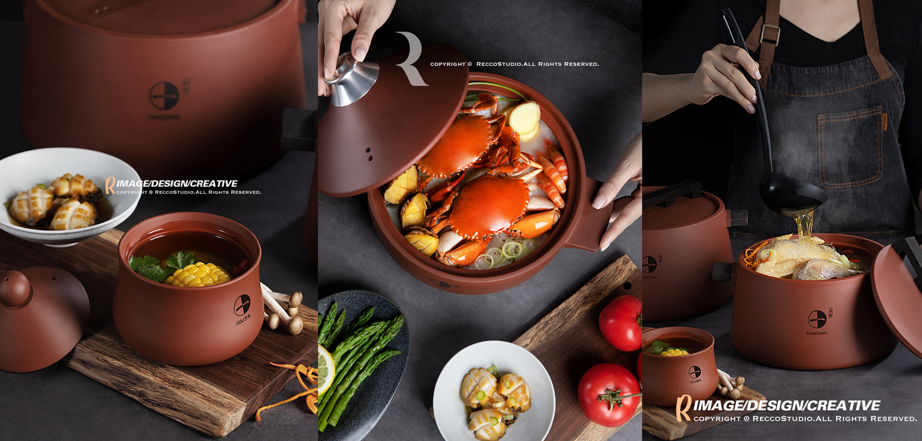 recco x 苏一堂紫砂汤锅 锅具 烹饪美食场景拍摄