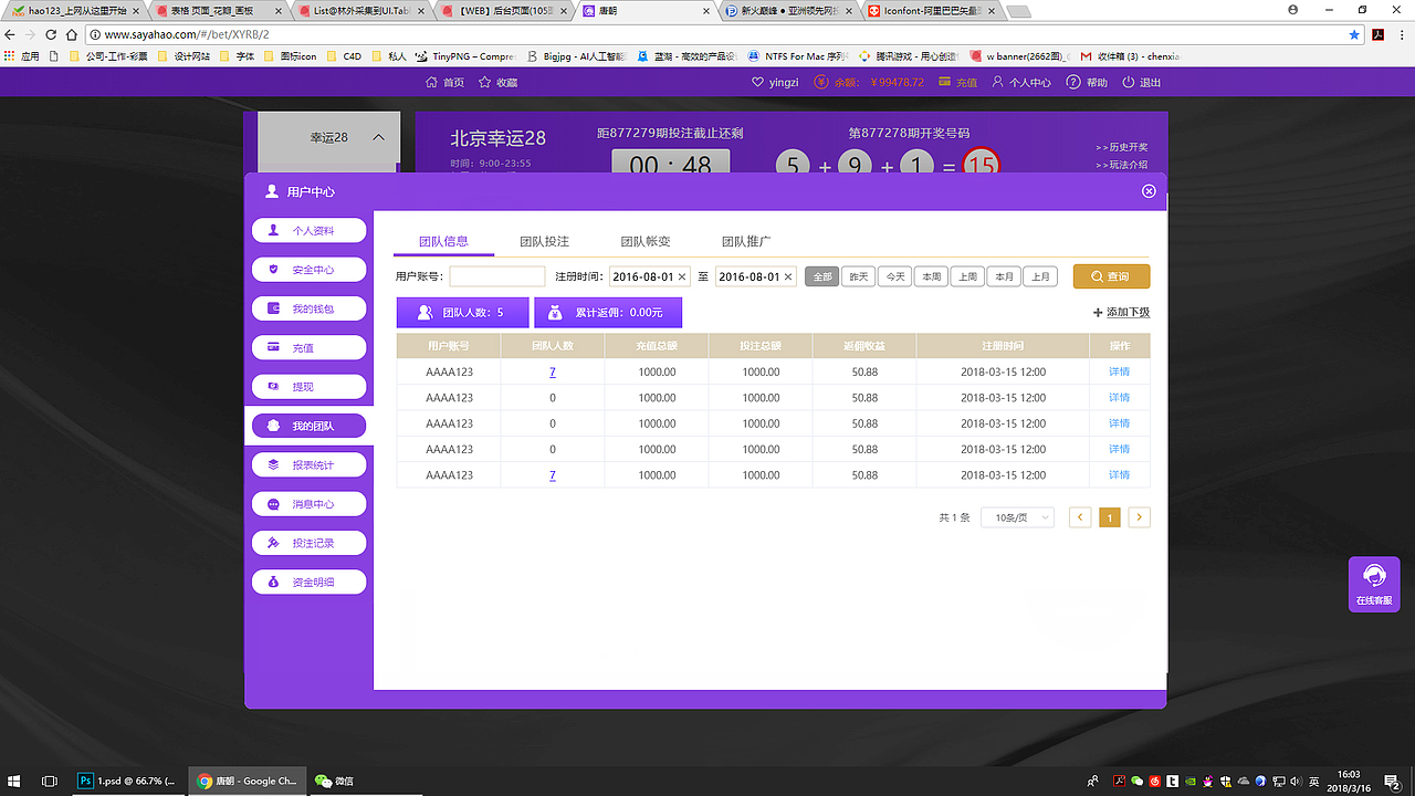 PC网站+后台管理系统用户中心+客服