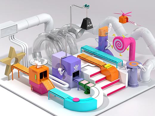模拟工厂 3D c4d（个人主页-ZNDU2NzUwNjA=） - 其他三维 - 站酷设计师Squall居居原创素材 - 站酷ZCOOL