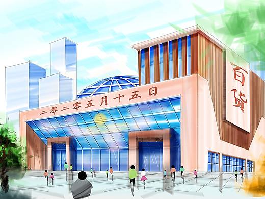 建筑马克笔手绘