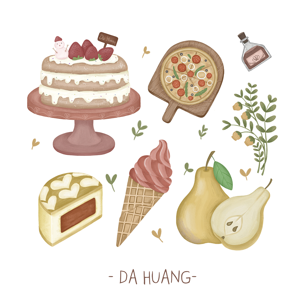 插画（图ZMTcxNzI5MjAw） - 创作习作 - 站酷设计师我是大黄啊原创素材 - 站酷ZCOOL