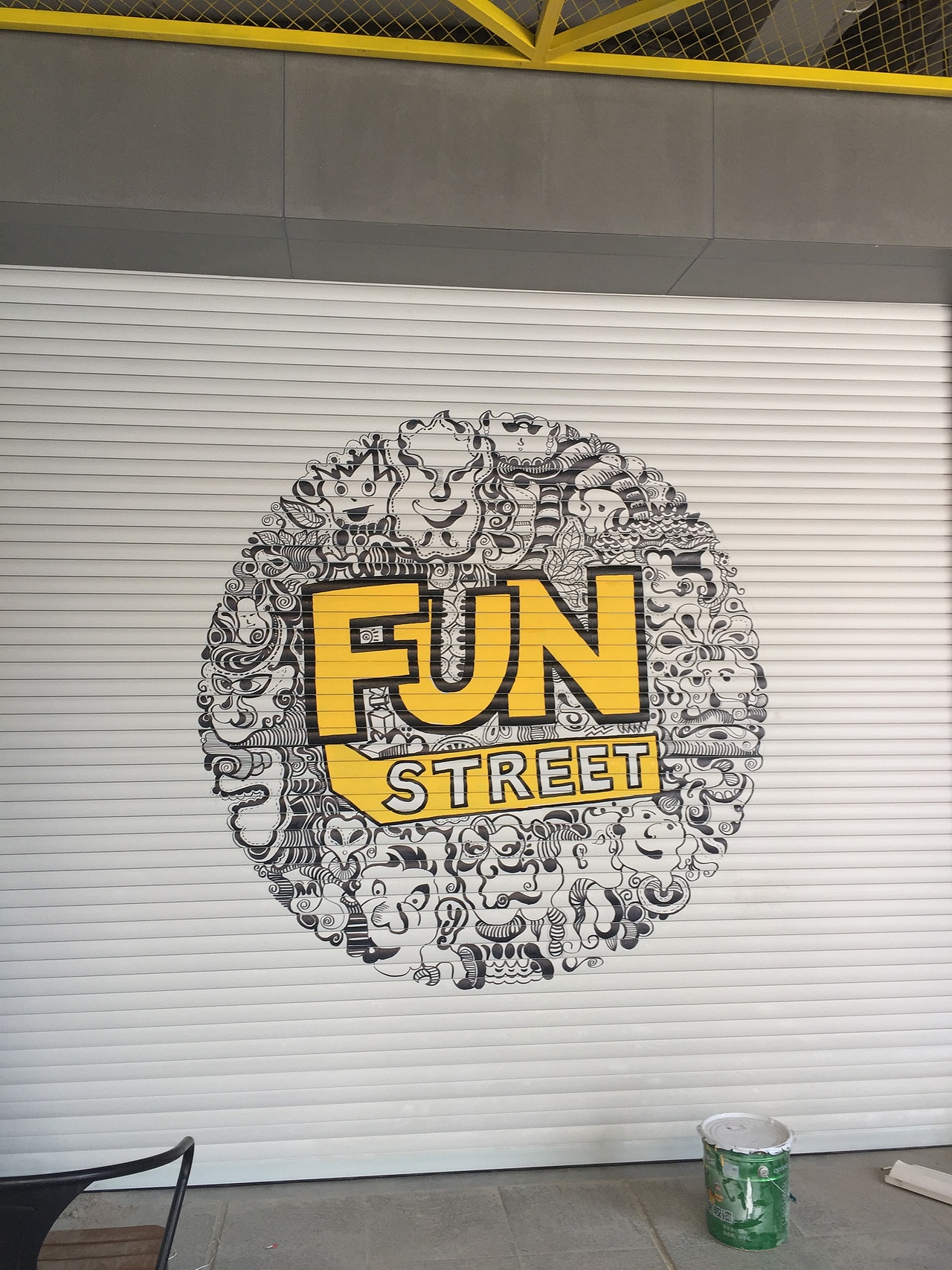 餐饮街 涂鸦（图ZMTEyNjQyODc2） - 新锐潮流插画 - 站酷设计师权小辫原创素材 - 站酷ZCOOL