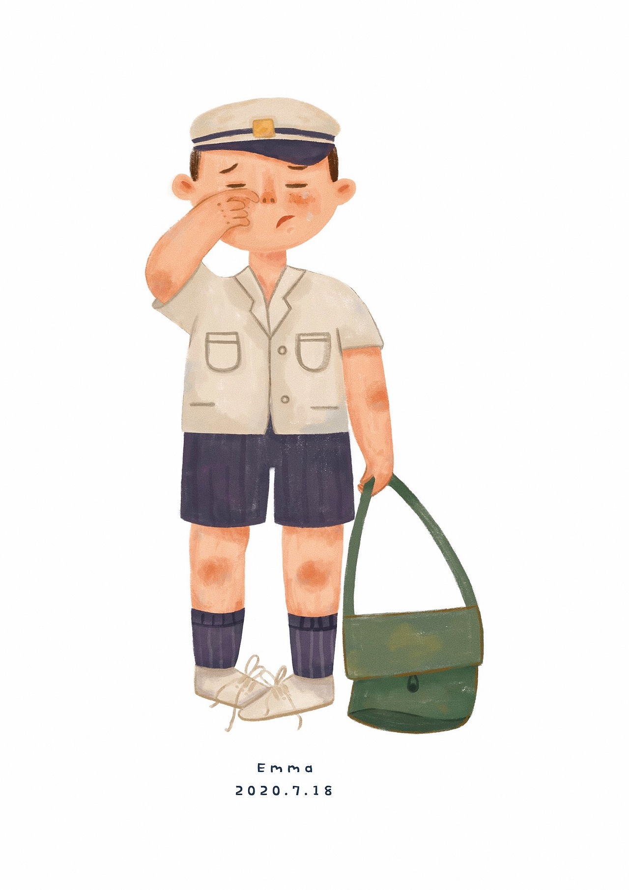 哭泣的小男孩