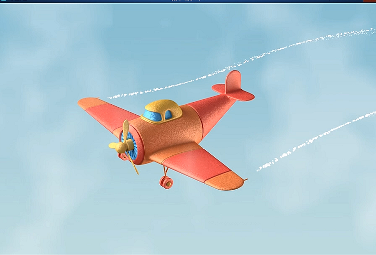 卡通飞机建模动画练习（图ZMjc4MTIyNDI4） - 其他三维 - 站酷设计师黑咖喱原创素材 - 站酷ZCOOL