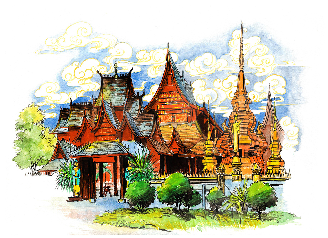 《滇南梦影录》水彩云南·附细节