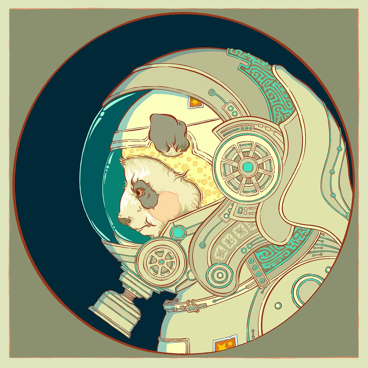 孤独的宇航员 熊猫 《空》（图ZMjExODU0OTM2） - 商业插画 - 站酷设计师敬亭山的杂画店原创素材 - 站酷ZCOOL