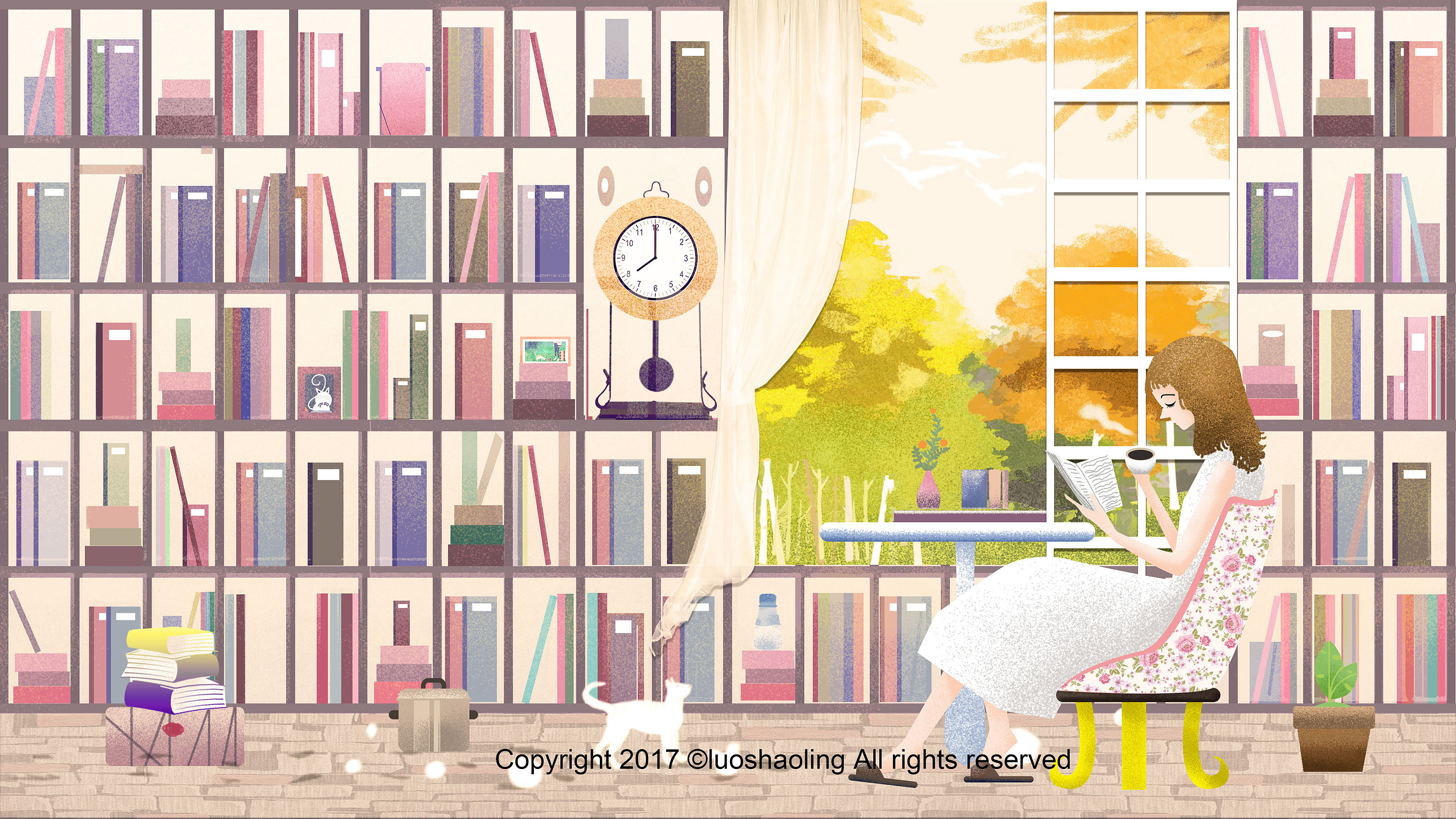 阅读|插画|插画习作|罗少玲 - 原创作品 - 站酷 (zcool)