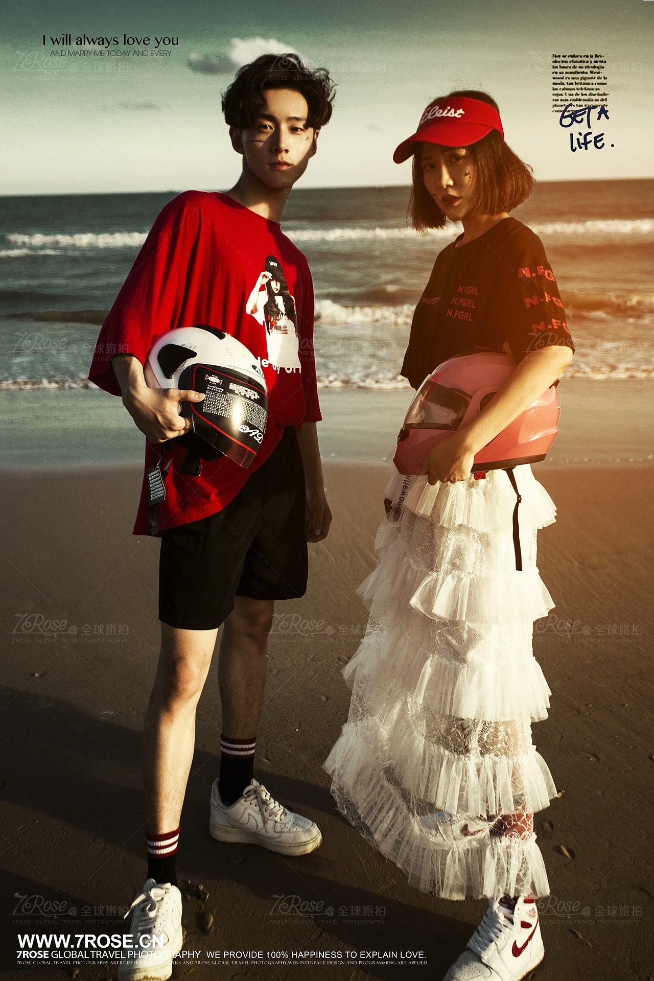 三亚婚纱摄影|三亚婚纱照|七彩玫瑰全球旅拍