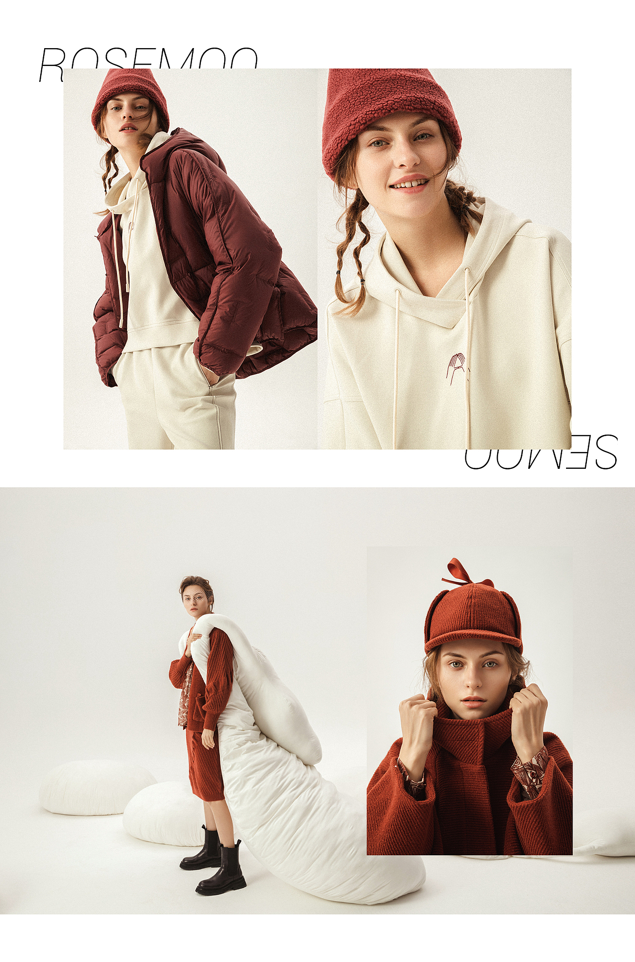 nerdy羽绒服女中长款冬季宽松保暖鹅绒白鸭面包服