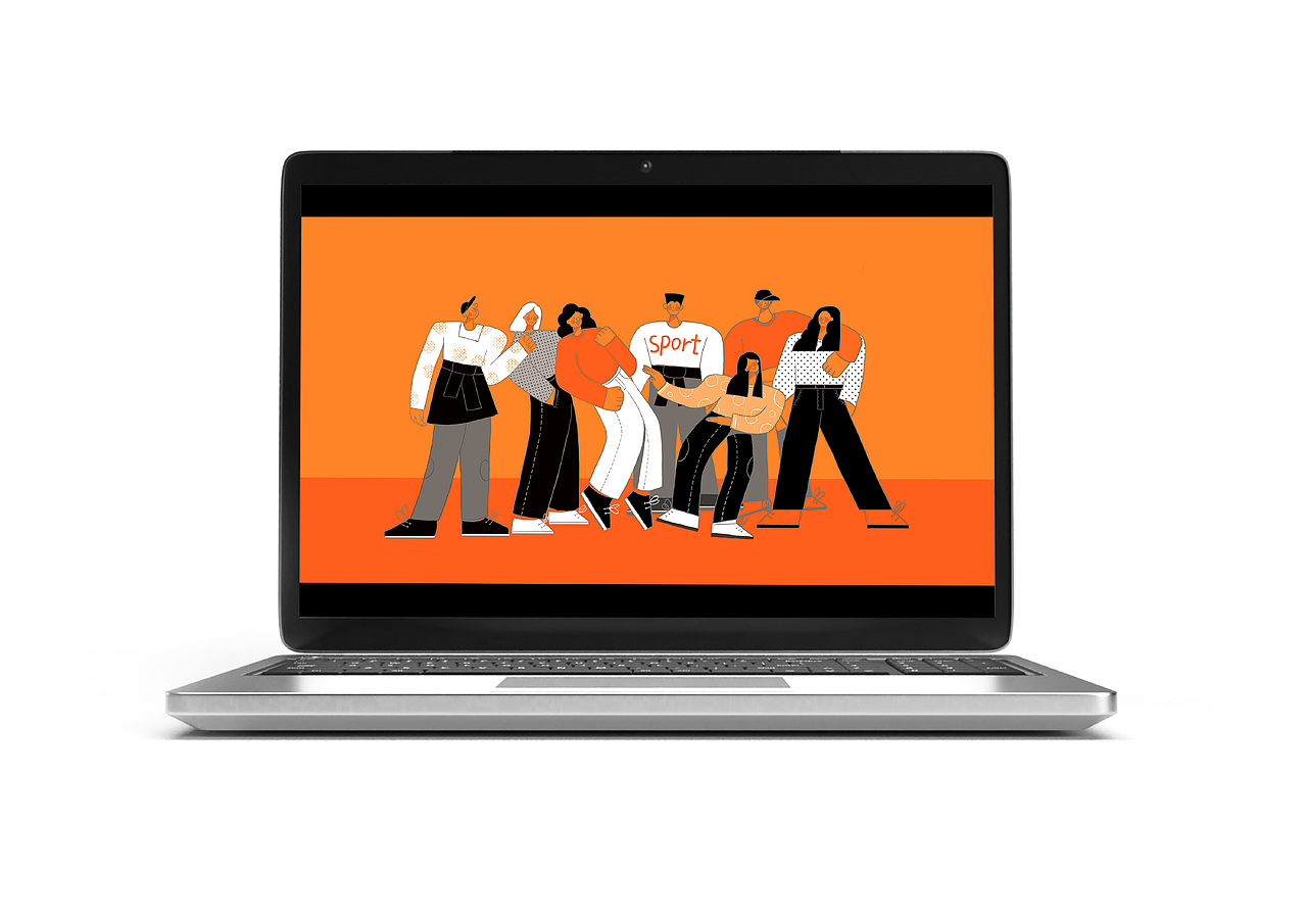 插画练习/扁平人物组合