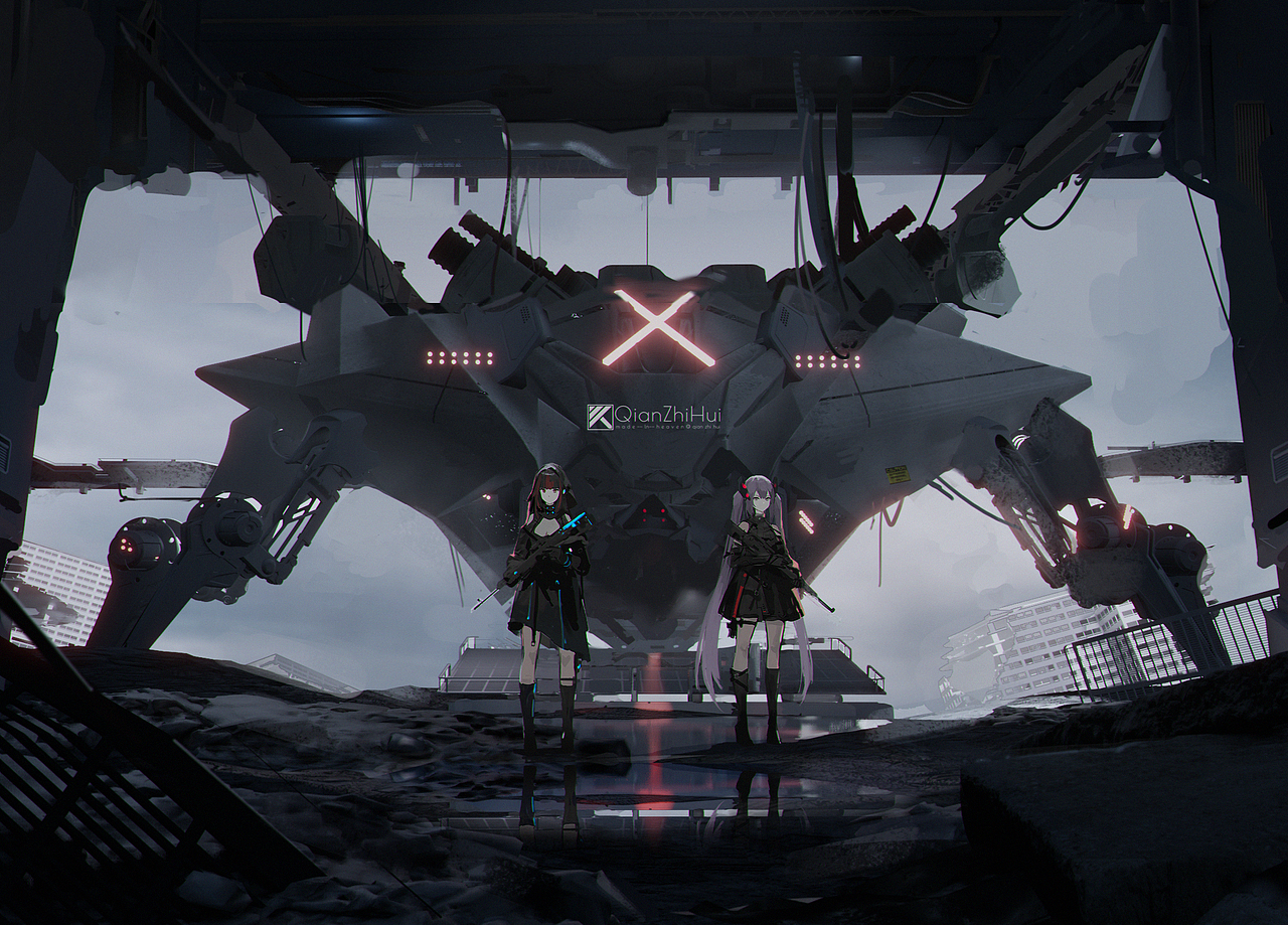 废墟少女02（图ZMjg1NTAyNjA4） - 概念设定 - 站酷设计师正牌鱼小闲原创素材 - 站酷ZCOOL