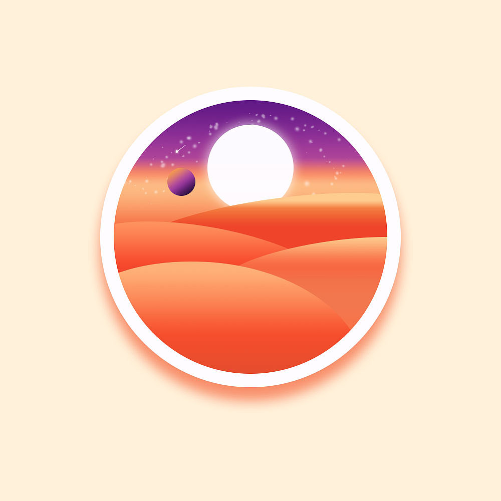 微渐变,长阴影和扁平化图标