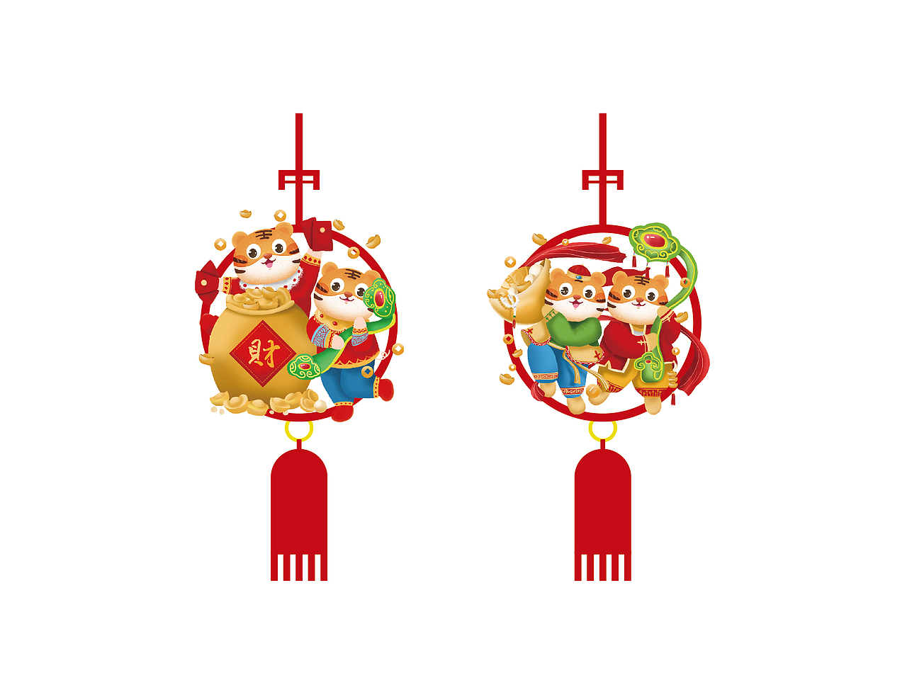 虎年新年装饰家用场景布置室内挂件春节装饰福字挂饰