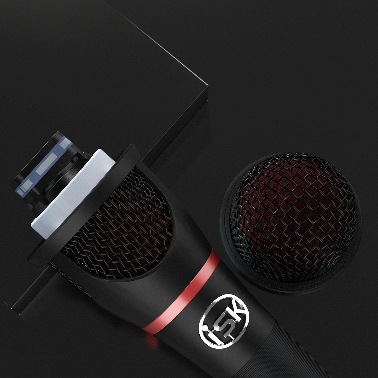 【iSK】麦克风产品渲染（图ZMTgzMjM4Njk2） - 产品 - 站酷设计师沉世不沉原创素材 - 站酷ZCOOL