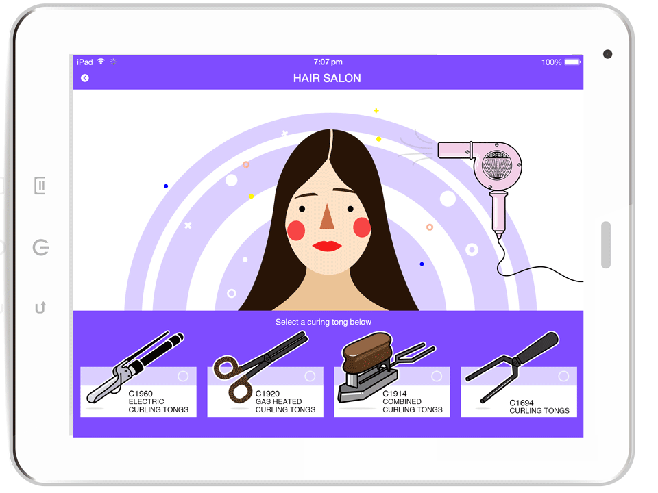 2016 作业 Hair Salon for Science Museum of London(图ZOTQ1MTM4MTY=) - APP界面 - 站酷设计师LIUHAIYUE原创素材 - 站酷ZCOOL